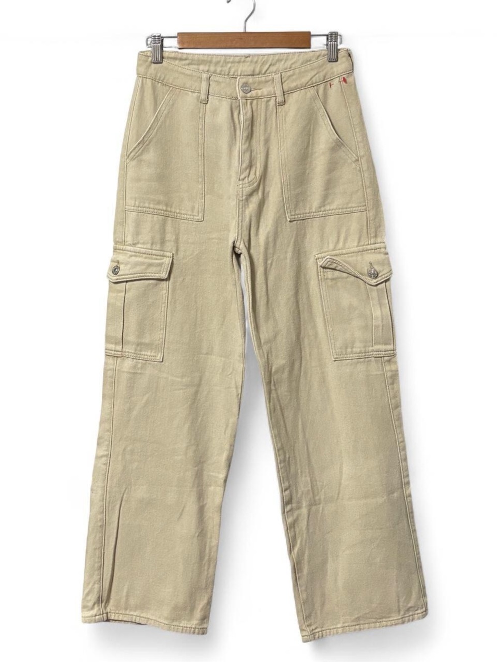 Cider Beige Utility Cargo Pants - Wide Leg